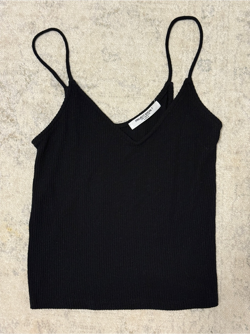 Project Social T Black Knit Tank